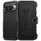 FNTCASE für Google Pixel 9 Pro XL-Hülle: Zweilagige Telefonhülle mit Fallschutz in Militärqualität und Gürtelclip-Holster | Robuster, langlebiger, stoßfester und robuster Schutz